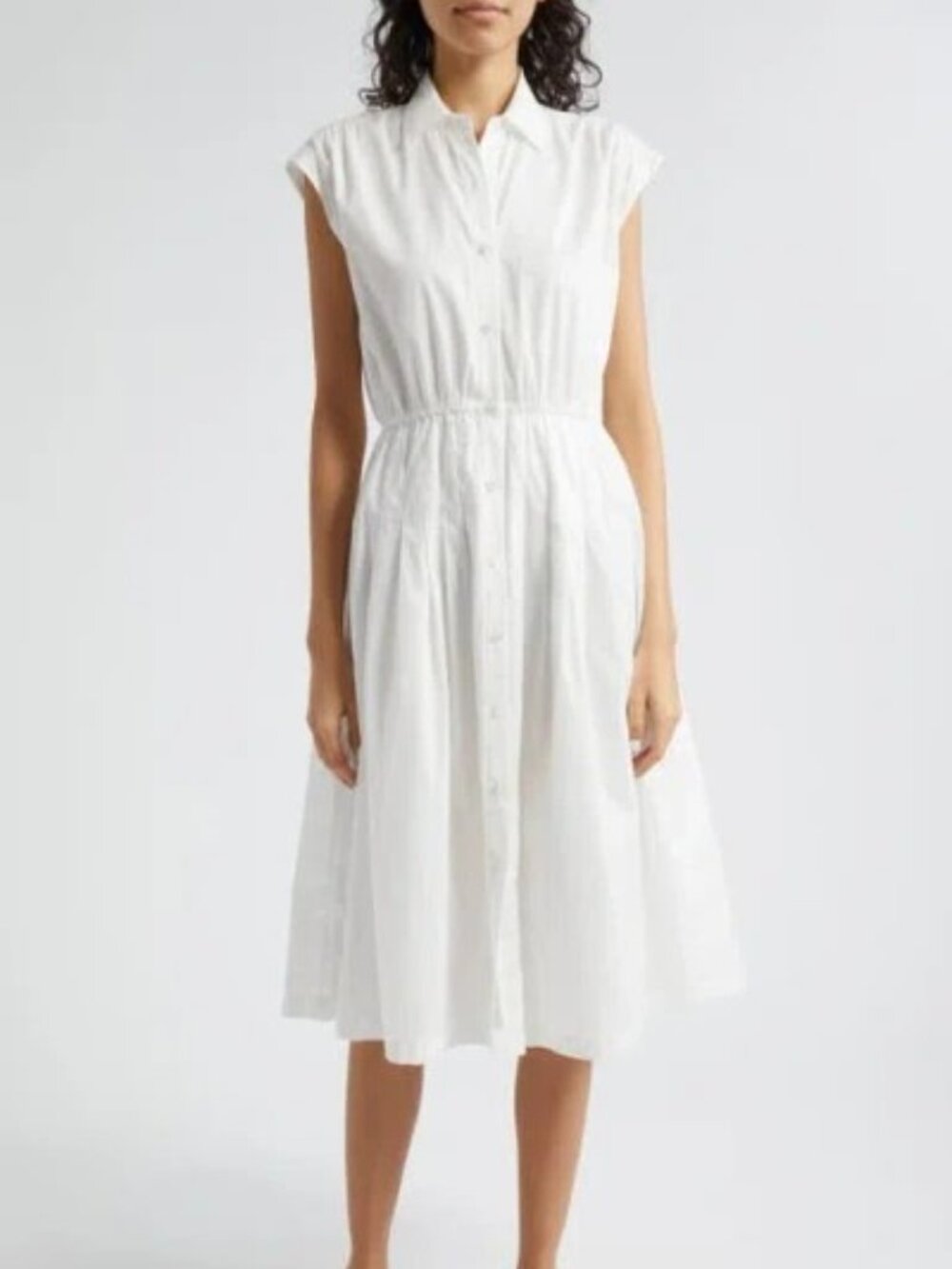 ATM Anthony Thomas Melillo Pintucked Shirt Dress Women's White XS NWT $395 MSRP